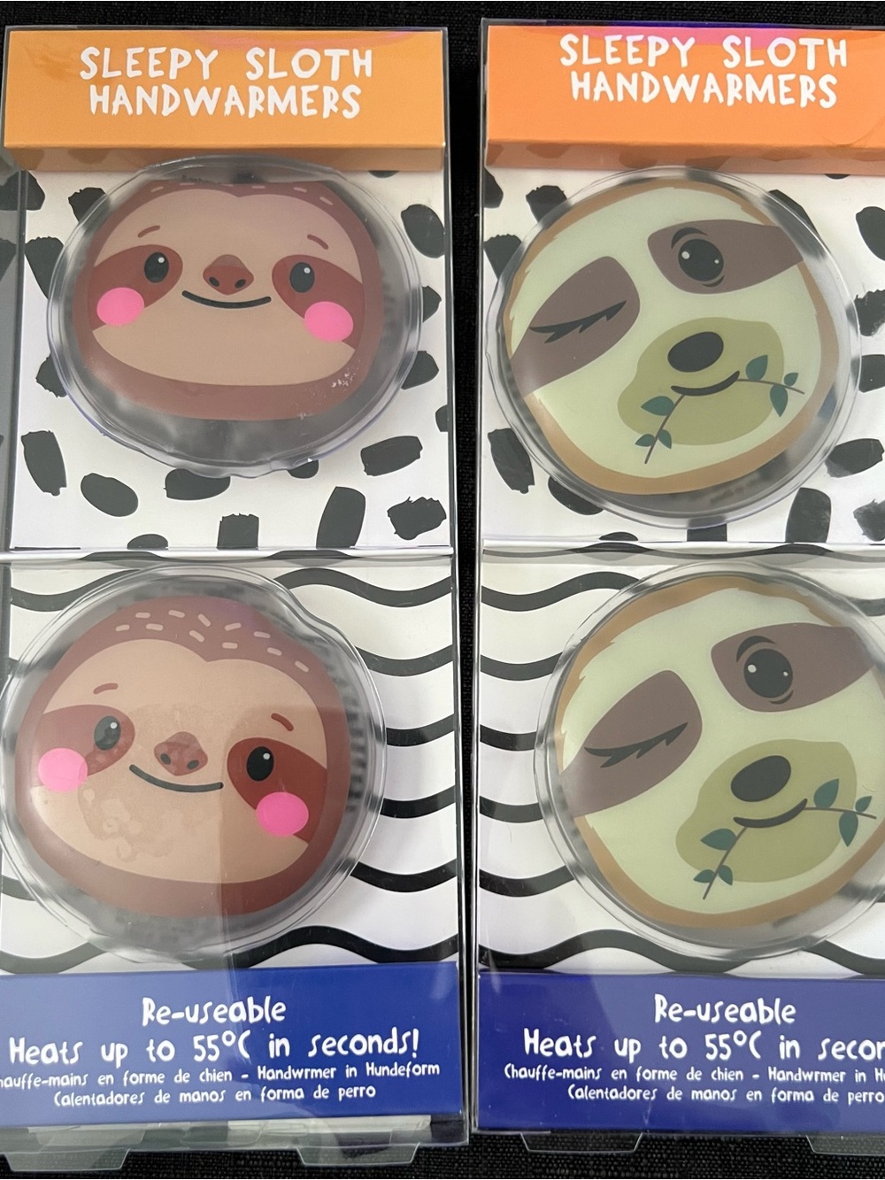 Sleepy Sloth Handwarmers - 2 pairs